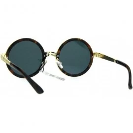 Round Steampunk Color Mirror Lens Round Circle Lens Victorian Sunglasses - Gold Pink - C517AZ3XH9T $10.96