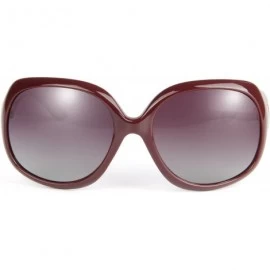 Round Oversized Women's Uv400 Protection Polarized Simple Sunglasses Lsp3113 - Polarized Red - CD11PAHPADF $11.87