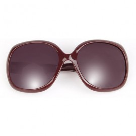 Round Oversized Women's Uv400 Protection Polarized Simple Sunglasses Lsp3113 - Polarized Red - CD11PAHPADF $11.87