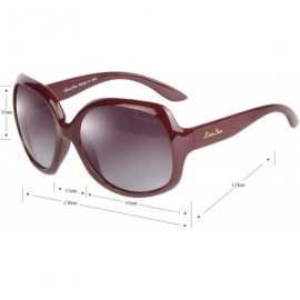 Round Oversized Women's Uv400 Protection Polarized Simple Sunglasses Lsp3113 - Polarized Red - CD11PAHPADF $11.87