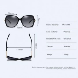 Aviator Sunglasses Women's Polarized Sunglasses Classic Large Frame Sunglasses Driving Glasses - D - CM18QREANZ7 $33.84