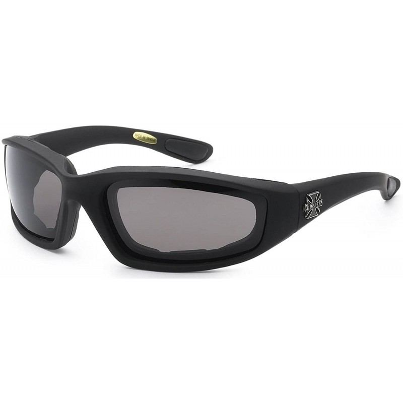 Oversized NEW MENS MOTORCYCLE PADDED SUNGLASSES - Black/Smoke Lens - CX11EHEBOQB $9.80