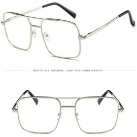 Oversized Sunglasses Vintage Rectangle Oversized Glasses - F - C918QMX5MHX $7.73