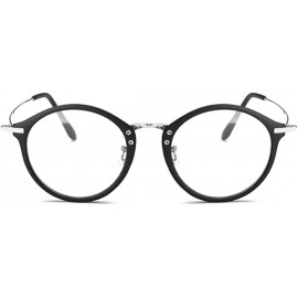 Round Round Frame Nearsighted Glasses Male Female metal frame resin lenses - Sand Black - CI18G6WKNG9 $19.93