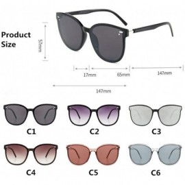 Cat Eye Big Cat Eye Sunglasses Women Men Sunglasses Ladies Metal YV400 Lens Eyeglasses - C4 - C1198UIC9YG $13.35