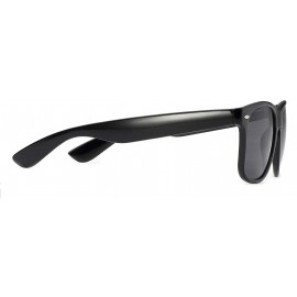 Rectangular Classic 80's Vintage Style Sunglasses Polarized or Standard Lens - Black Classic- Smoke - C318KEI08IG $10.77