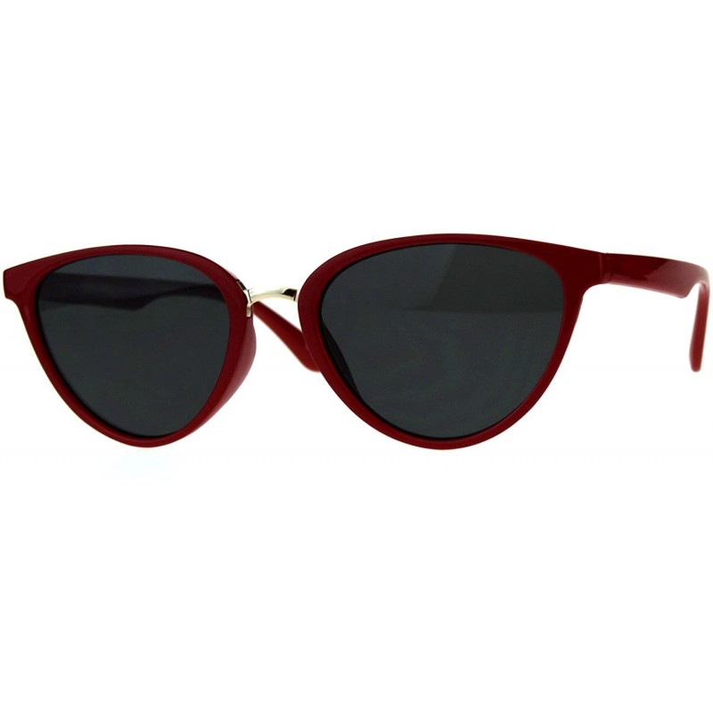 Oval Womens Sunglasses Designer Fashion Triangular Oval Frame UV 400 - Red - C618DM6DQNN $8.67