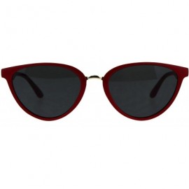 Oval Womens Sunglasses Designer Fashion Triangular Oval Frame UV 400 - Red - C618DM6DQNN $8.67