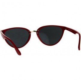 Oval Womens Sunglasses Designer Fashion Triangular Oval Frame UV 400 - Red - C618DM6DQNN $8.67