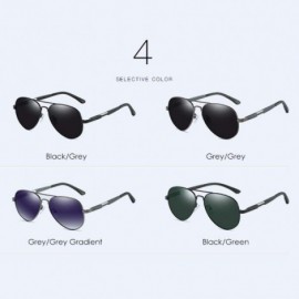 Aviator Men's Metal Polarizing Sunglasses Classic Big Frame Toad Mirror Sunglasses Driving Mirror - C - C318QCIE8I4 $32.02