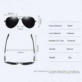 Aviator Men's Metal Polarizing Sunglasses Classic Big Frame Toad Mirror Sunglasses Driving Mirror - C - C318QCIE8I4 $32.02