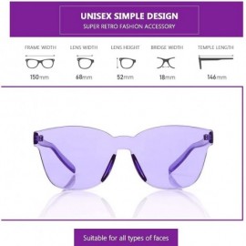 Oversized Oversized Sunglasses Transparent Eyeglasses - Purple - CZ18I26ATL2 $8.76