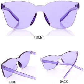 Oversized Oversized Sunglasses Transparent Eyeglasses - Purple - CZ18I26ATL2 $8.76