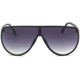 Goggle 2020 New Trend Sunglasses Female One-piece Sunglasses Big Frame Retro Flat Top Sunglasses Mens Goggle - C1192RZ8ZKN $1...