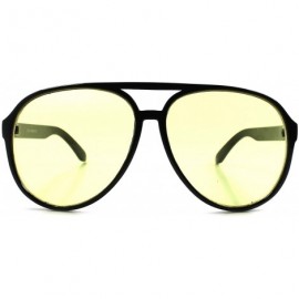 Oversized Classic Vintage Air Force Style Oversized Lens Driving Sunglasses - Black - CN1892ZT0UR $9.21