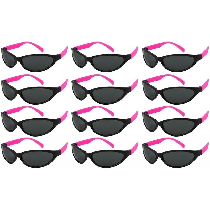 Sport 12 Pack 80's Style Neon Party Sunglasses Adult/Kid Size with CPSIA certified-Lead(Pb) Content Free - C612MXBEVL4 $11.23