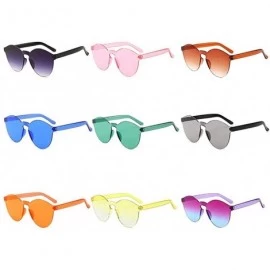 Round 1pcs Unisex Fashion Candy Colors Round Outdoor Sunglasses Sunglasses - C1199UE36Q3 $16.77