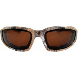 Sport Motorcycle CAMO Padded Foam Sport Glasses Colored Lens One Pair - Camo2_brown_lens_brown - CN1832L4K7Y $11.17