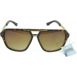 Sport Oversized Aviator Style Unisex Sunglasses - Pure Tortoise - CR129IJX7OB $7.00