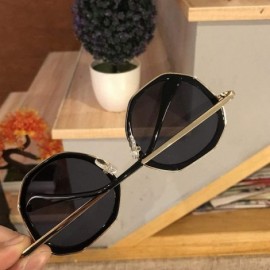 Oval sunglasses female version protection glasses Layup - CC1983DL92K $23.60