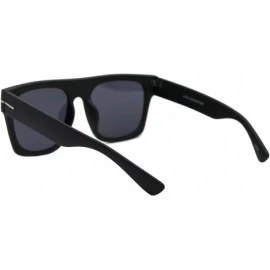 Square Stylish Square Sunglasses Unisex Designer Fashion Shades UV 400 - Matte Black (Black) - CQ195M3WZD9 $8.79