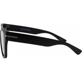 Square Stylish Square Sunglasses Unisex Designer Fashion Shades UV 400 - Matte Black (Black) - CQ195M3WZD9 $8.79