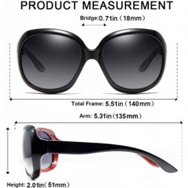 Round Classic Oversized Womens Polarized Sunglasses Uv400 Protection Fashionwear Pop Sun Eye Glass - Black&red - CD18MG5XU8R ...