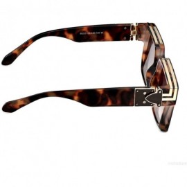 Rectangular Retro Millionaire Sunglasses Square Metal punk Rock Hip hop Sunglasses men women - 2 - CB194AT4MKM $14.73