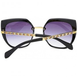 Aviator Fashion large framed diamond sunglasses - ladies UV protection aviator sunglasses - A - C418RORQU43 $49.37