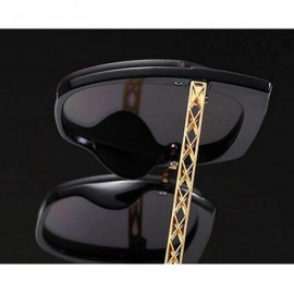 Aviator Fashion large framed diamond sunglasses - ladies UV protection aviator sunglasses - A - C418RORQU43 $49.37