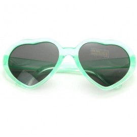 Rimless 6 Neon Colors Heart Shape Party Favors Sunglasses - Multi Packs - 6-pack Clear Green - C118GSZRYD0 $15.07