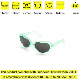 Rimless 6 Neon Colors Heart Shape Party Favors Sunglasses - Multi Packs - 6-pack Clear Green - C118GSZRYD0 $15.07