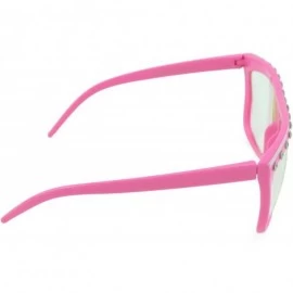 Square Men and Women's Trendy Fashion Sunglasses with 100% UV Protection - Pink-clear - C012DFI7QH5 $7.77