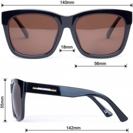 Square Linno Polarized Square Sunglasses Women Vintage Sunglasses 100% UV protection - Brown - CS18KXC9TT6 $7.18