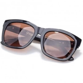 Square Linno Polarized Square Sunglasses Women Vintage Sunglasses 100% UV protection - Brown - CS18KXC9TT6 $7.18