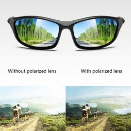 Sport Cycling Sunglasses Polarized Unisex Spectacles Protection Driving Outdoor Sports - Grey(red Legs) - CZ18K67HWEL $7.13