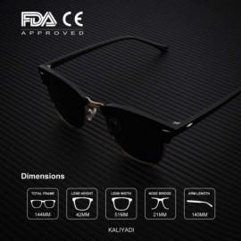 Rimless Unisex Polarized Retro Classic Trendy Stylish Sunglasses for Men Women Driving Sun glasses 100% UV Blocking - CT18K3O...