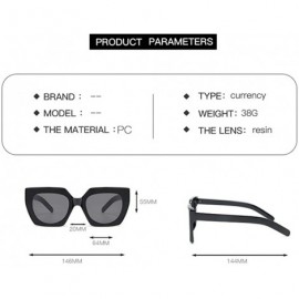 Square Fashion Square Large Frame Sunglasses for Men and Women Personalized Street Shot 2140 - Blackgrey - CY18AN2QIUY $11.51