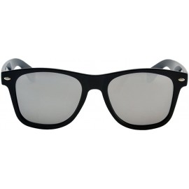 Square Unisex Retro 80's Colorful Polarized Sunglasses - Mirrored - C418DXG6N52 $7.54