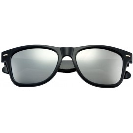 Square Unisex Retro 80's Colorful Polarized Sunglasses - Mirrored - C418DXG6N52 $7.54