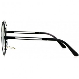 Oversized Womens Art Deco Futurism Oversize Round Funky Eye Glasses - Black - CW183D5OT6O $15.89