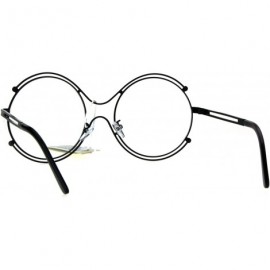 Oversized Womens Art Deco Futurism Oversize Round Funky Eye Glasses - Black - CW183D5OT6O $15.89