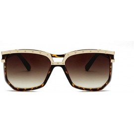 Oversized Sexy Women leopard Frame Chic Vintage Designer Lady Oversized oval Sunglasses - Leopard - C918M4CN0A0 $14.93