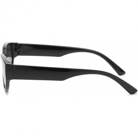 Oversized Retro Sunglasses for Women PC Resin UV400 Sunglasses - Black - C918SARYEEC $13.80