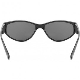 Oversized Retro Sunglasses for Women PC Resin UV400 Sunglasses - Black - C918SARYEEC $13.80