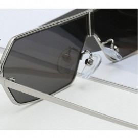 Rectangular Siamese Sunglasses Futuristic Glasses Festival - Colorful - CA18NQQGRCO $10.32