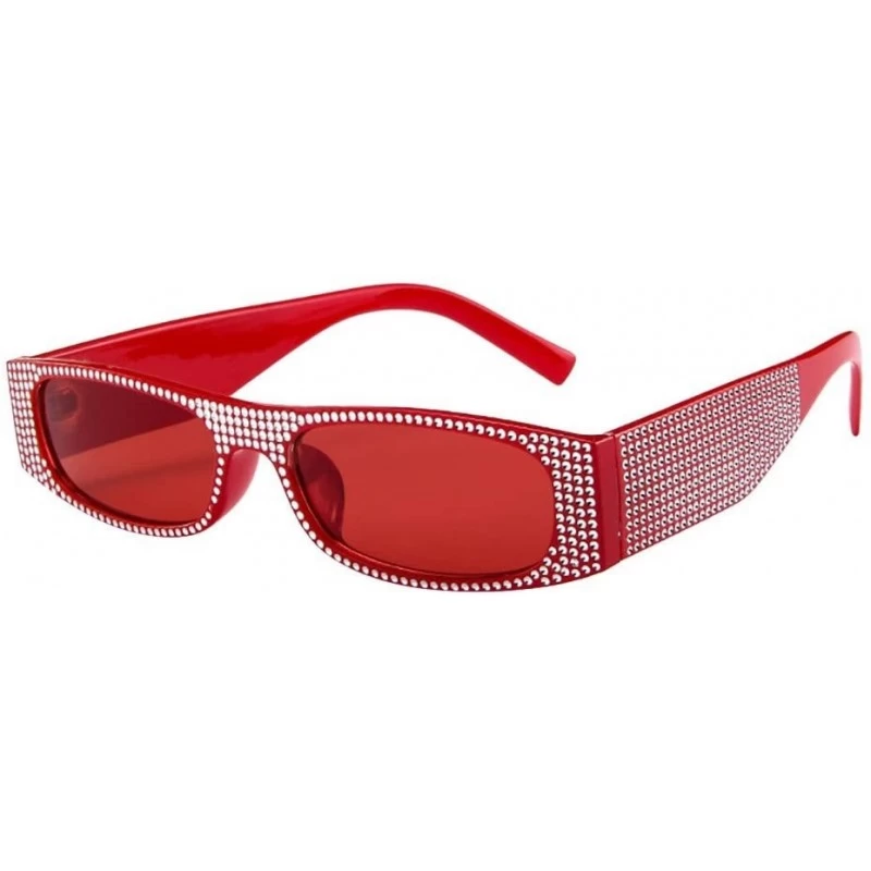 Square Cool Sunglasses-Vintage Retro Glasses Unisex Fashion Small Frame Sunglasses Eyewear (H) - H - CP18R67TZXH $7.11