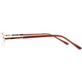 Rectangular Classic Narrow Rectangular Metal Mens Clear Lens Eye Glasses - Gold - CP12NTMMU52 $12.05