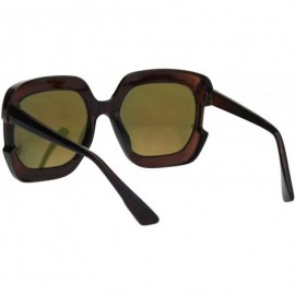 Butterfly Womens Thick Plastic Butterfly Diva Sunglasses - Brown Orange - CR18H6T3Q6E $10.76