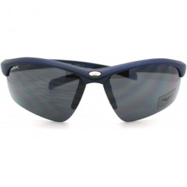 Wrap All Sports Sunglasses Mens Half Rim Stylish Comfort Eyewear - Blue - CI11CE0B7MB $10.93